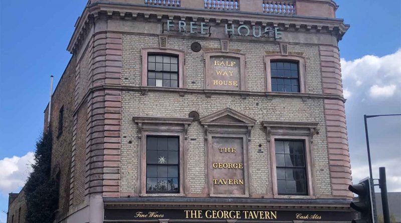Exterior of Georage Tavern public house, Commercial Road.