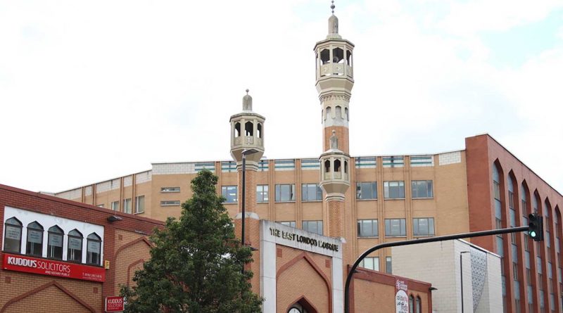 The East London Mosque on Whitechapel Road, East London.