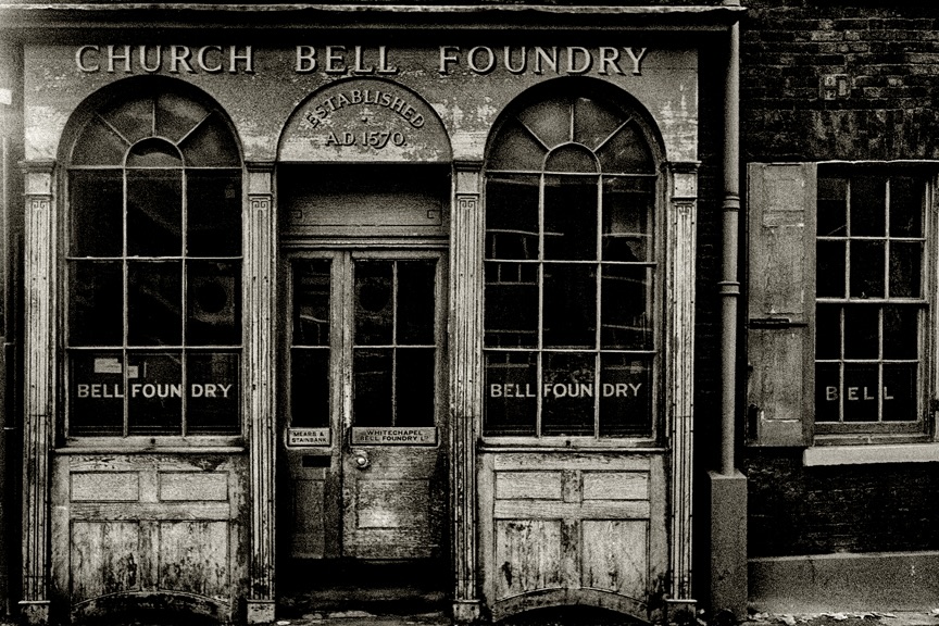Shot of the Bell Foundry entrance, Whitechapel Road.
