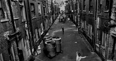 British Bengali Boys playing outside of a squat near Brick Lane.
