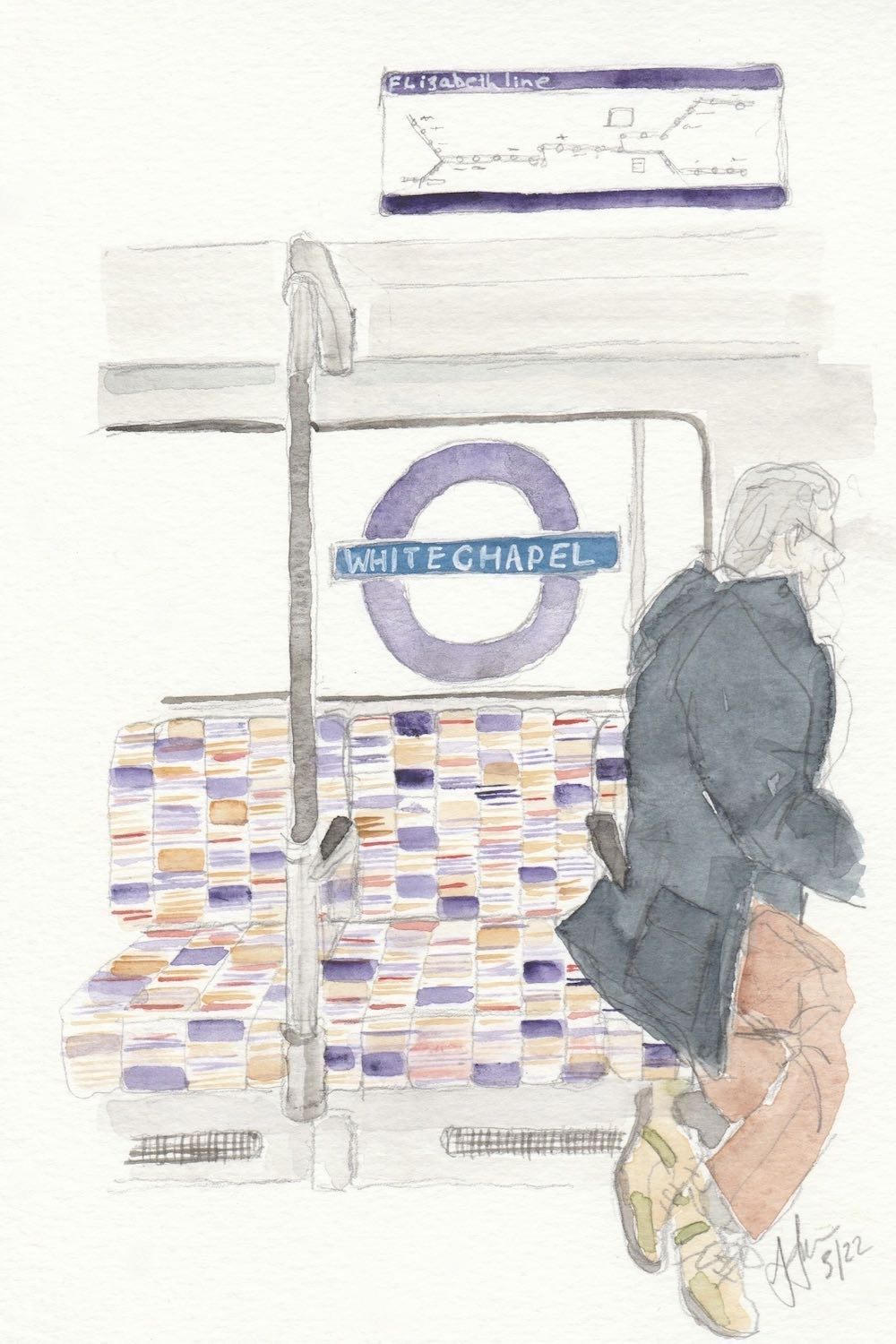 Elizabeth Line Whitechapel Station illustration